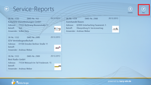 E2go ServiceReports Berichte.png