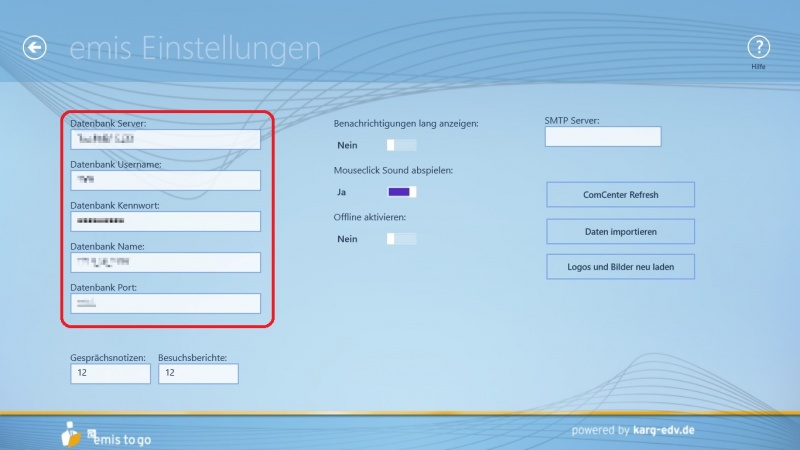 Datei:Einstellungen emis Einstellungen verpixeltM1.jpg