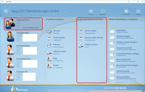 Ansprechpartnerkommunikation